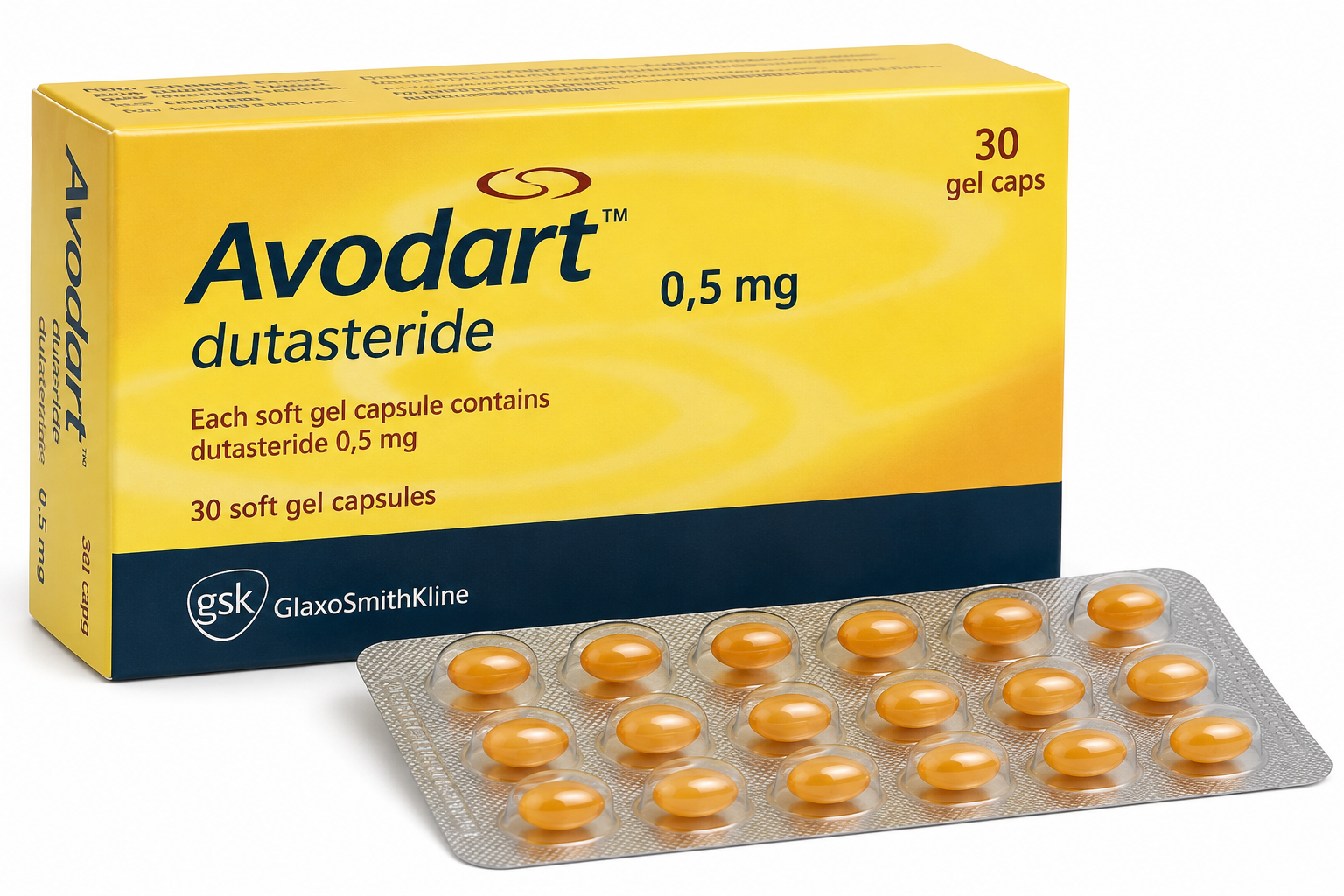 AVODART – dutasteride 0,5 mg - 30 gel caps blistered