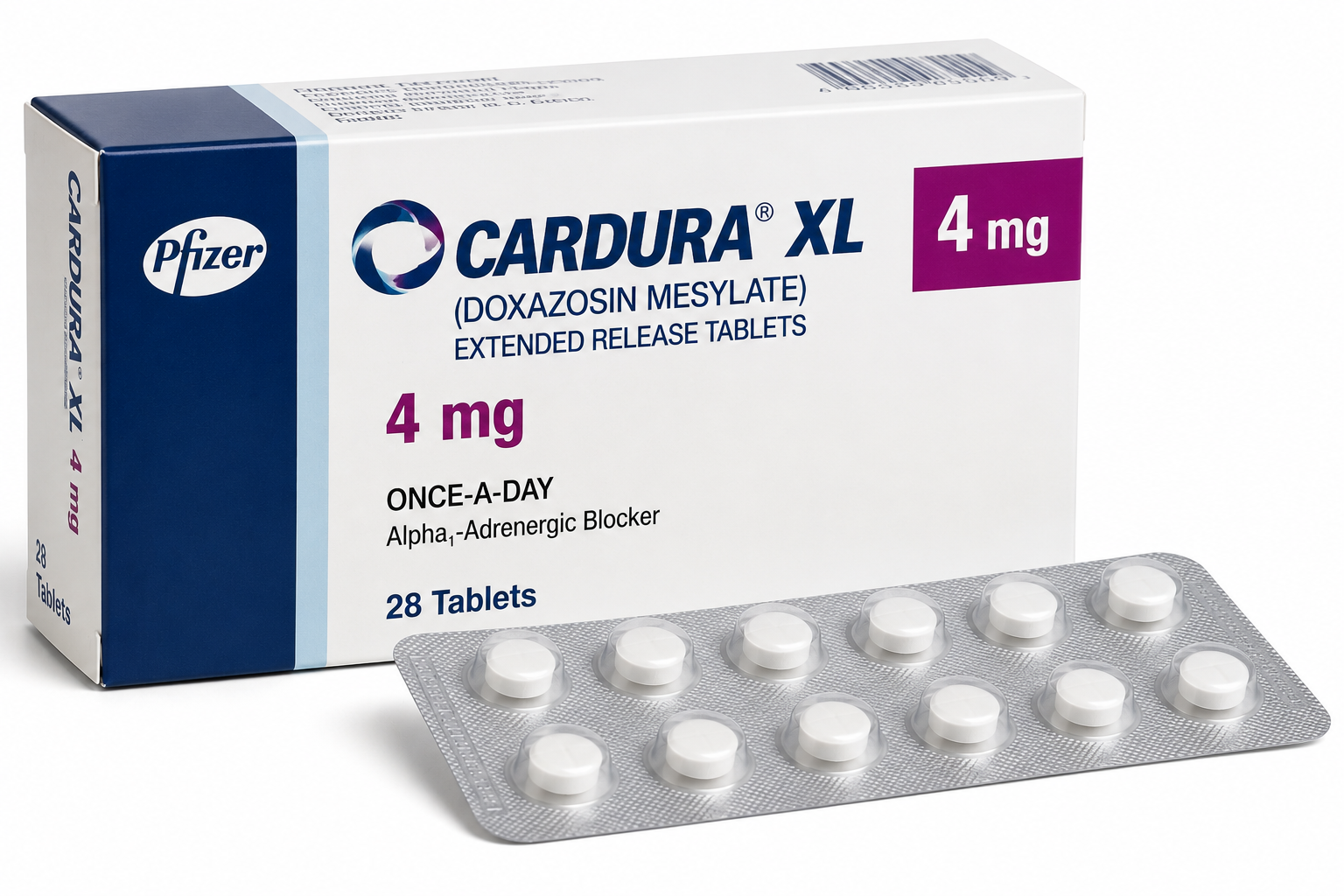 CARDURA XL 4 MG 1 box 28 tabs