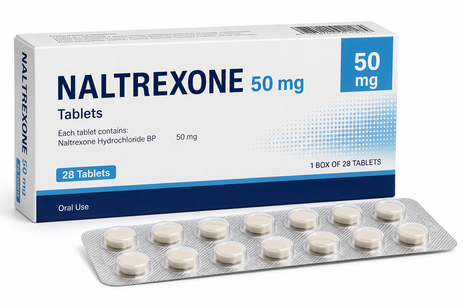 NALTREXONE 50 MG 1 BOX 28 tab